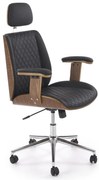 Kancelářská židle Timber eko kůže černá/ořech