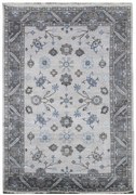 Ručne viazaný kusový koberec Diamond DC-USHAK silver / black, 180x275, šedá, kancelária, Diamond Carpets India