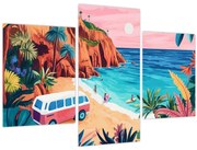 Obraz - Karavan pri oceáne (90x60 cm)