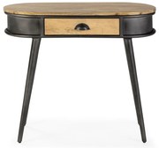 Čierny/v prírodnej farbe konzolový stolík 38x90 cm Delhi – MOME