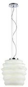 Redo 01-1141 - Závesné svietidlo MAGMA na lanku 1xE27/42W/230V priemer 30 cm lesklý chróm/biela