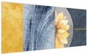 Obraz - Tvary a kvet (120x50 cm)