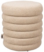 Béžový taburet z textílie buklé Fern – Dutchbone