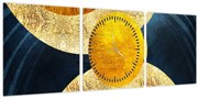 Obraz - Kruhy (s hodinami) (90x30 cm)