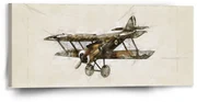 Sablio Obraz Historický dvojplošník Vintage - 110x50 cm