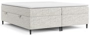 Svetlosivá boxspring posteľ s úložným priestorom 140x200 cm Araya – Maison de Rêve