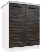 Kuchynská skrinka Belini spodná 60 cm eben kráľovský s pracovnou doskou  TOR SD2-60/0/WT/HK/0/B1