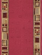 Associated Weavers, Protišmykový behúň na mieru Jena 10, šíre 80 cm, červená, chodba / predsieň