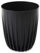 PLASTOVÝ KVETINÁČ STRIPPED ECO 30X25 CM ČIERNA