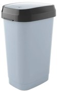 Sivý plastový odpadkový kôš 50 l Dual Swing – KIS