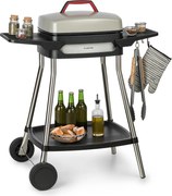 Klarstein Gatsby, elektrický gril, 2000 W, nepriľnavá grilovacia plocha, bočné stolíky, béžový/čierny