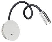 Ideal Lux - LED Flexibilná lampička FOCUS LED/3,5W/230V CRI 90 šedá/lesklý chróm