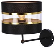 Candellux Čierno-zlaté nástenné svietidlo Andy pre žiarovku E27 21-06134
