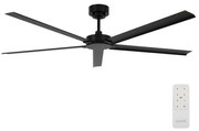 Lucci air 21616149 - Stropný ventilátor MONZA IP55 čierna + diaľkové ovládanie FAN00286