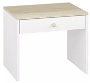 Konsimo Sp. z o.o. Sp. k. Nočný stolík BUBO 58x69 cm biela/svetlý buk 11066.15.157