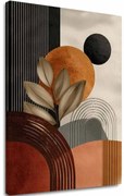 Obraz na plátne Béžovo-hnedé Tvary - Geometrický Motív