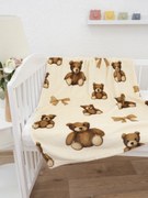Detská deka do postieľky mikroplyš Exclusive 80 × 100 cm – Plyšoví medvedíci