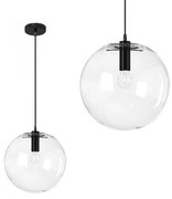 Stropné svietidlo Lassi Black 20 cm transparentné