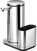 Simplehuman Bezdotykový dávkovač s držiakom na hubku 414 ml, nehrdz. oceľ lesk