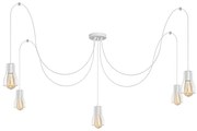 Luster na lanku TUBE LONG 5xE27/10W/230V biela