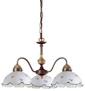 Kolarz 731.83.21 - Luster na reťazi NONNA 3xE27/75W/230V zelená