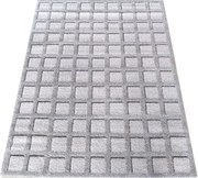 DY Sivý koberec s geometrickým vzorom Serenity 03 Rozmer: 80x150 cm