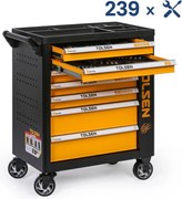 Pojazdný dielenský vozík na náradie vrátane 239 ks náradia, 7 zásuviek