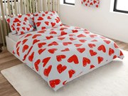 Bavlnené obliečky WARM HEART svetlo modré Rozmer obliečky: 70 x 90 cm | 140 x 220 cm