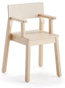 Detská stolička LOVE s opierkami rúk, V 380 mm, breza, laminát - breza