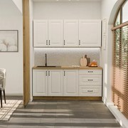 Kuchynská linka Stilo Biely/Artisan 180cm bez pracovnej dosky