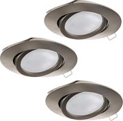 Eglo 31689 - SÚPRAVA 3x LED zapustených stropných svietidiel TEDO 3xGU10-LED/5W/230V