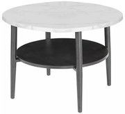 Konferenčný stolík Ella II, mramor / čierna