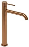Vysoká umývadlová batéria SAT Aurum bez výpuste brúsená rose gold SATBAUR285BRG