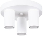 Stropné svietidlo Lagos, 3x biele kovové tienidlo