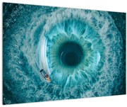 Obraz mora s loďkou (90x60 cm)