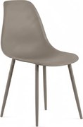 Jedálenská stolička OSAKA plastová, šedohnedá