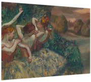 Sklenený obraz - Edgar Degas, Four Dancers, reprodukcia (70x50 cm)