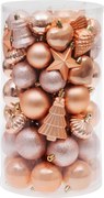 Gule MagicHome Vianoce, sada, 65 ks, ružové zlato, mix, na vianočný stromček