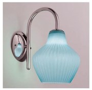 SIRU - Nástenná lampa LONDON 1xE27/60W/230V modrá/lesklý chróm benátske sklo