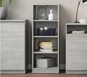 Polovysoký regál Carlos, sivý betón, šírka 40 cm%