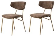 Súprava jedálenských stoličiek Nancy Brown and Gold, 2 ks