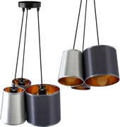 Toolight - Industriálne závesné svietidlo 3xE27 60W APP971-3cp, Biela-šedá-čierna, OSW-03212