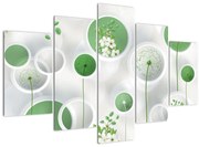 Obraz - Kvety v kruhoch (150x105 cm)