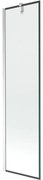 Mexen Next vaňová zástena jednokrídlová 50 x 150 cm, Čierny vzor, Chrómová - 895-050-000-00-70-01