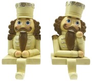 Háčik na vianočnú pančuchu Luskáčik v zlatom - 7*6*12 cm