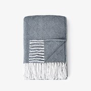 Goldea bavlnená deka mozaika - zafírová modrá 140 x 200 cm