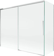 Mexen Rox, 2-krídlová posuvná vaňová zástena 190 + 80 x 150 cm, 8mm číre sklo, chrómový profil, 8C9-190-080-01-00