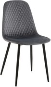Stolička Giverny zamat - tmavo šedá