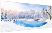 Obraz - Ľadové jazero (120x50 cm)