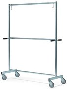 Vozík na odevy TELLUR, dĺžka 1580 mm